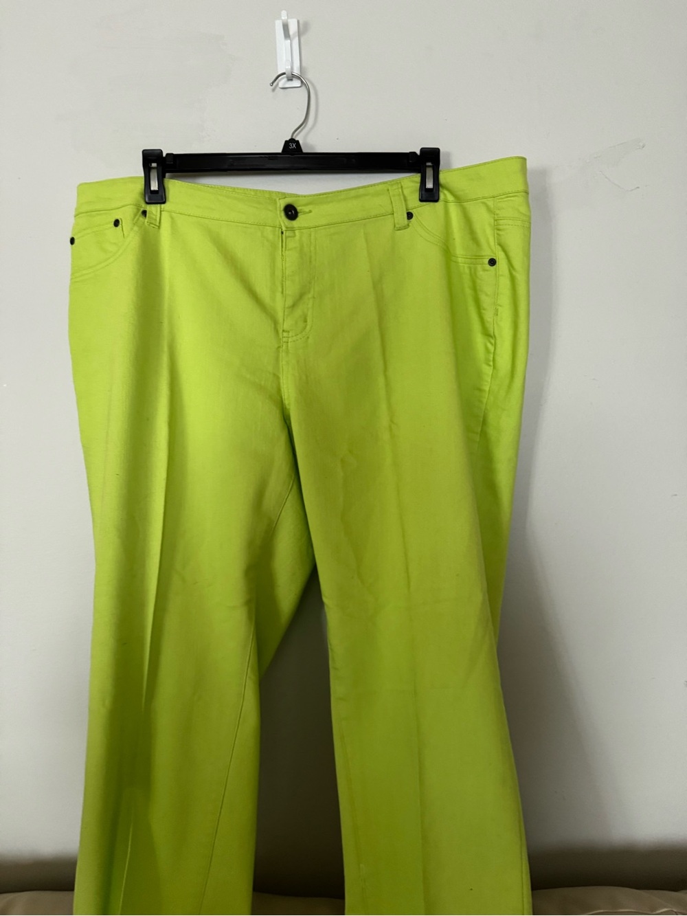 Ashley Stewart Neon Lime Skinny Jeans